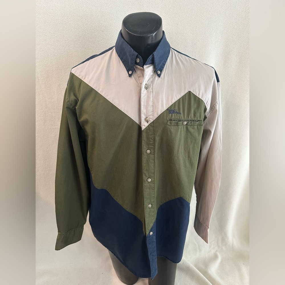 Mo Betta Shirt Men's X-Large Long Sleeve Button Down Multicolored Shirt Vintage